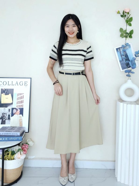 抗皱西装 Midi Skirt (8801)B26