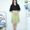 Pleated Suit Midi Skirt (237)