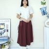 Premium Velvet Midi Skirt (9855)