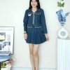 高品减龄牛仔套装 (上衣+裤裙) (801)B19
