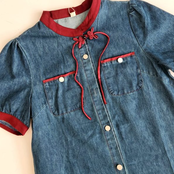 新中式Denim连身裙 (A168)