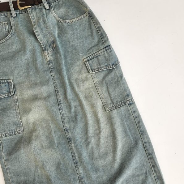 Premium Denim Skirt (8058) A8