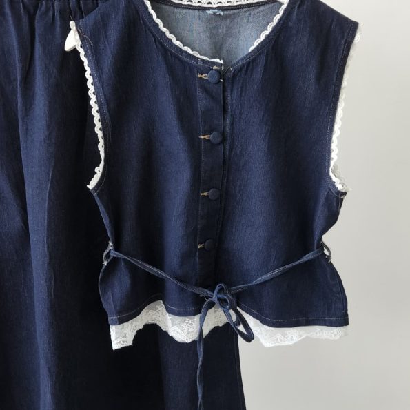 高品Denim套装 (Top&Skirt) (7168)