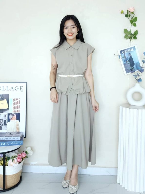 高品无缝过肩款套装 (Top+Skirt) (311) A10