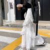 Lace Ruffles Midi Skirt (5510)B35