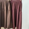 Premium Velvet Midi Skirt (9855)