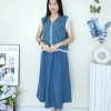 Denim套装 (马甲外套+牛仔半裙) (A136)