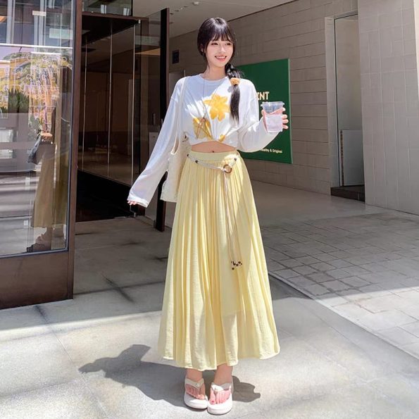 山本设计款Midi Skirt (8903)