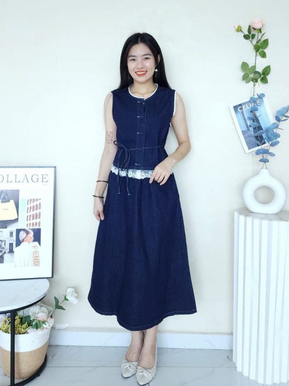 高品Denim套装 (Top&Skirt) (7168)