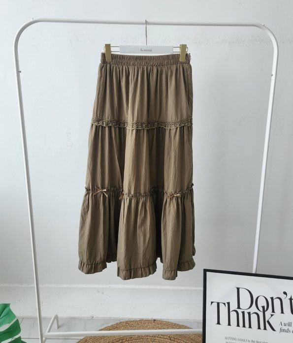 Ribbon Midi Skirt (3861)