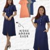 高品西装桐花拼接连身裙 (C4739)B25