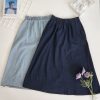 Premium Denim Midi Skirt (有双口袋) (0570)