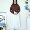Premium Velvet Midi Skirt (9855)
