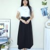 Premium Velvet Midi Skirt (8985)