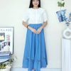 高品钩花刺绣牛仔半裙 (362)