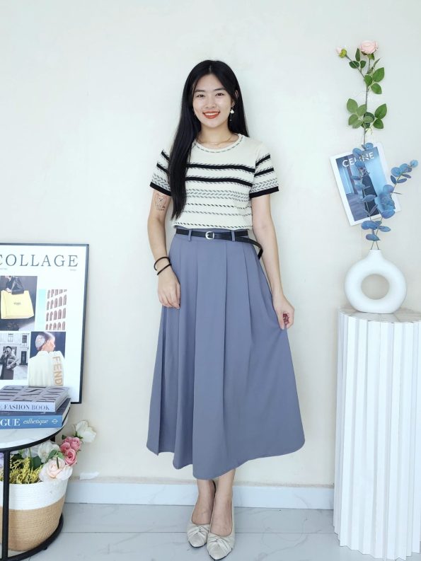 抗皱西装 Midi Skirt (8801)B26