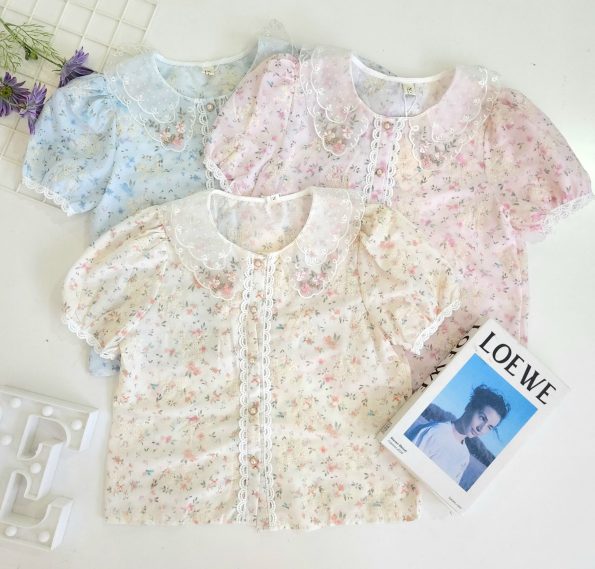 韩式绣花Floral Top (5512)