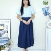 Premium Denim Midi Skirt (有双口袋) (0570)