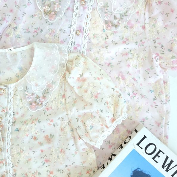 韩式绣花Floral Top (5512)
