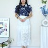 法式风设计款 Lace Midi Skirt (8789)