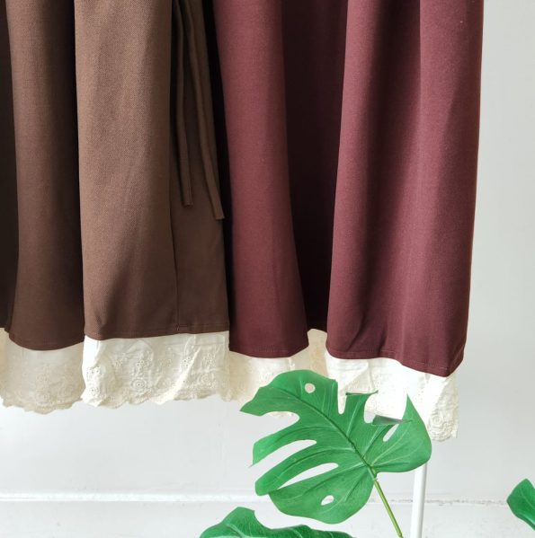 Premium Velvet Midi Skirt (9855)