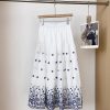 刺绣花韩式 Midi Skirt (5380)C16