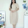 高品四方桐花连身裙 (full lining) (0088)