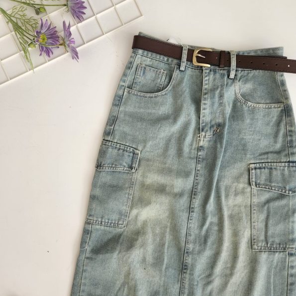 Premium Denim Skirt (8058) A8