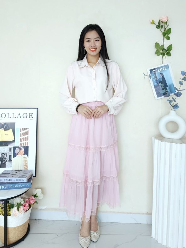 步步高升 Lace Midi Skirt (1283)D26