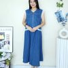 Denim套装 (马甲外套+牛仔半裙) (A136)