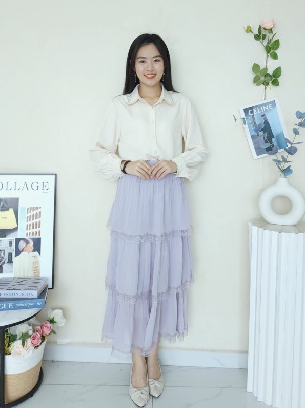 步步高升 Lace Midi Skirt (1283)D26