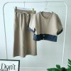 高品拼接Denim套装 (上衣+半裙) (4032)