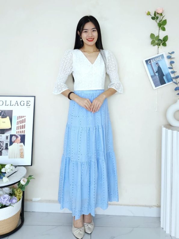 高品定制款桐花半身裙 (3326)