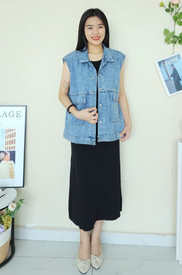 马甲Denim外套衫 (5555)