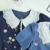 韩版刺绣denim时装上衣 (3390)