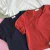V领棉质时装上衣 (si5037)