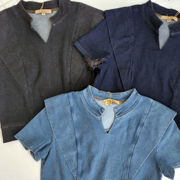 Zaara袖显瘦Denim Top (LA6045)