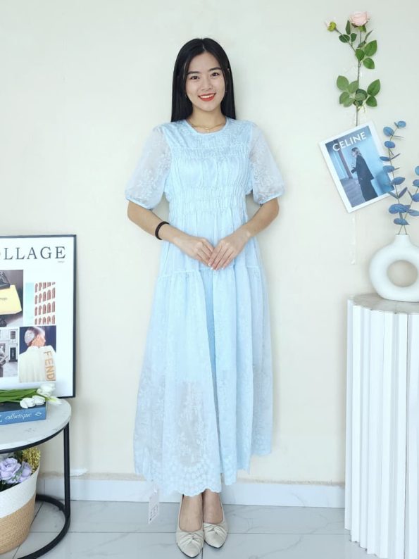 Premium Embroidery Floral Dress (9902)