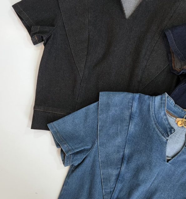 Zaara袖显瘦Denim Top (LA6045)
