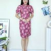 高品碎花西装连身裙（30133)D29