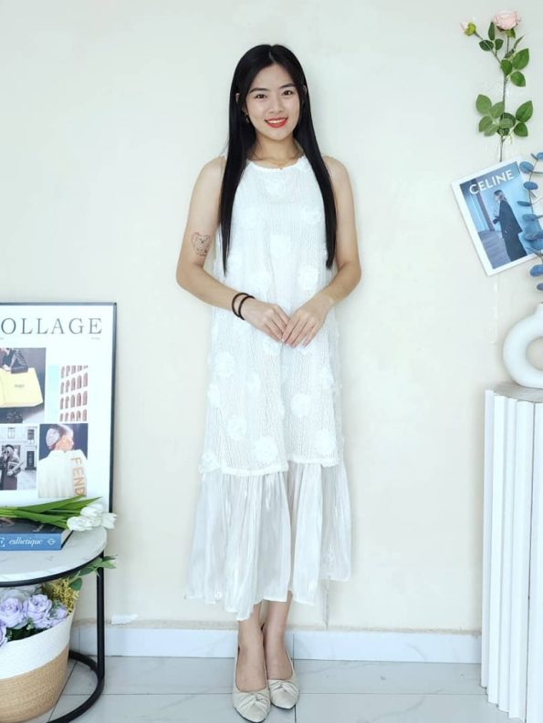 高品玫瑰提花 Elegant Dress (187)
