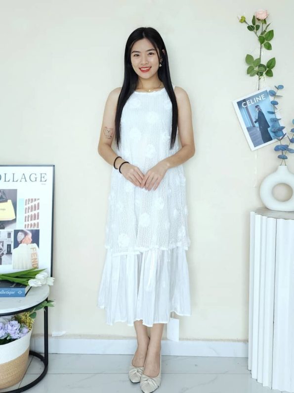 高品玫瑰提花 Elegant Dress (187)