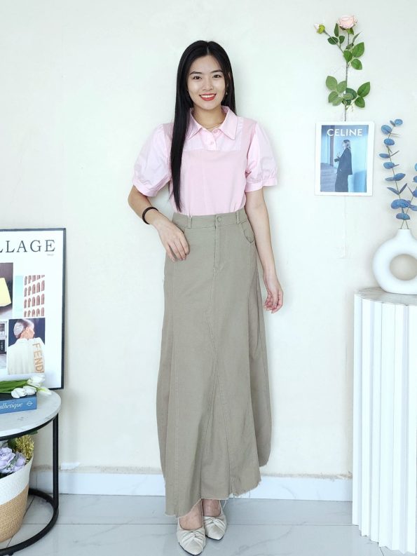 高品Cotton Jeans八布半裙 (6711)