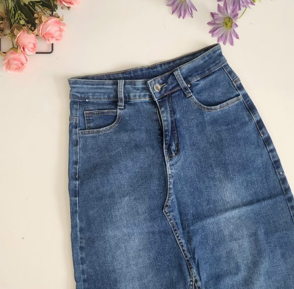 Premium Denim Midi Skirt (9809) C22