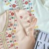 Korean Embroidery 刺绣V领上衣 (1072)
