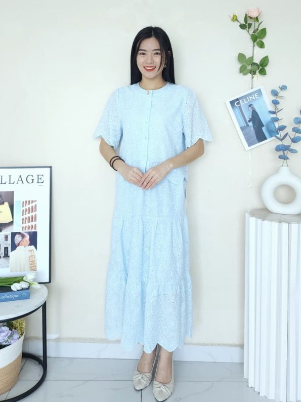 韩式桐花气质套装 (上衣+半裙) (808)