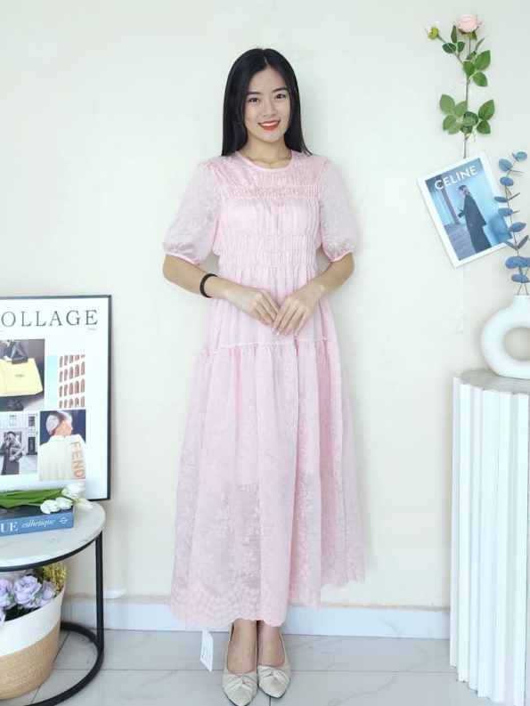 Premium Embroidery Floral Dress (9902)