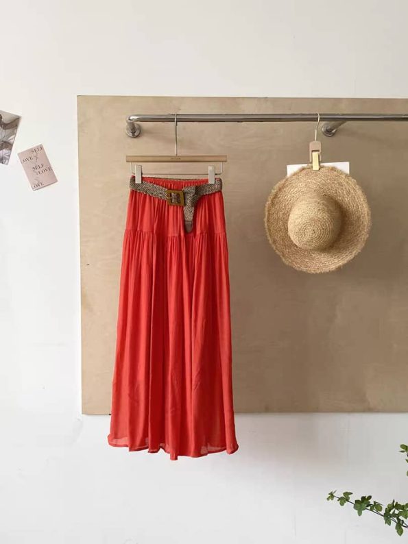 Premium Muji Midi Skirt (full lining) (2509)