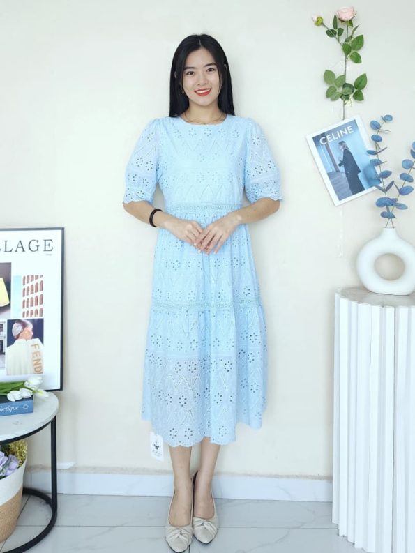 高品桐花连身裙 (9379)