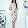 高品碎花西装连身裙（30133)D29